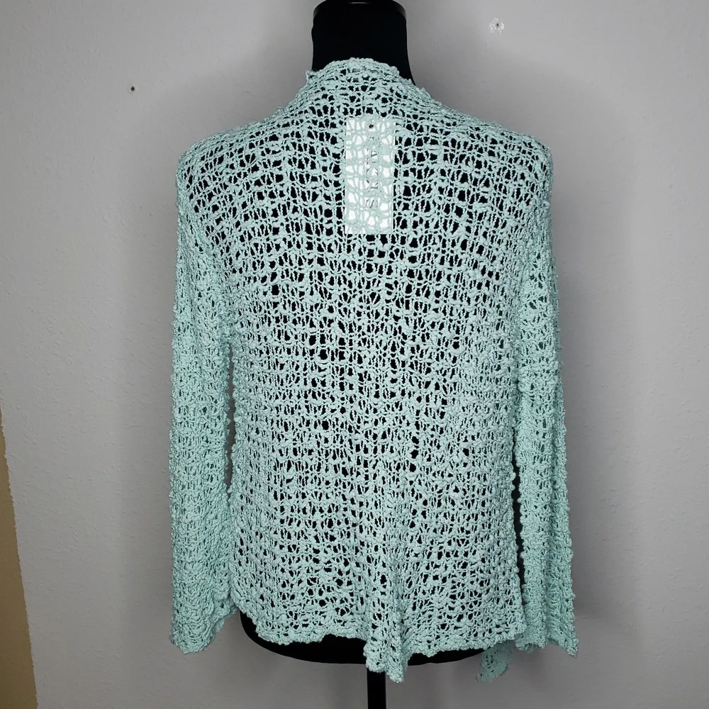 NEW Kaktus Open Knit Soft Open Front Long Sleeves Cardigan Size S/M Beachy - Picture 7 of 16